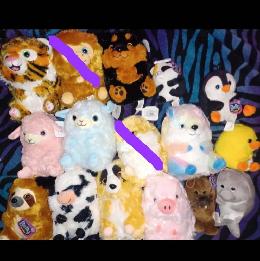 You Pick 2! NWT Belly Buddies Plushes Stuffed Toys Kids New Bundle lot